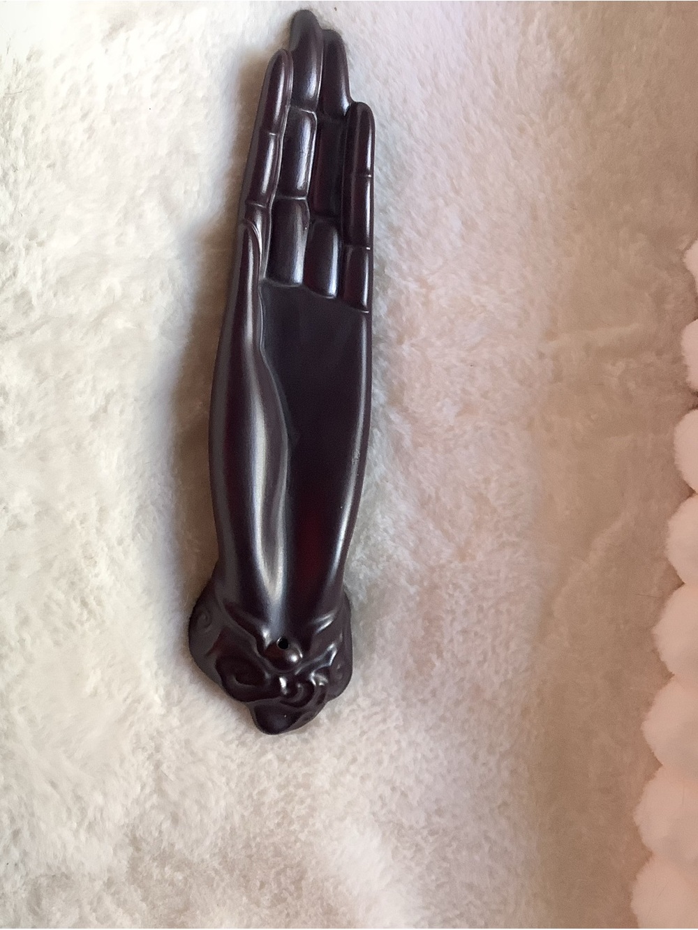 Ceramic Buddha Hand Incense Holder Brown 10” - Picture 3 of 13